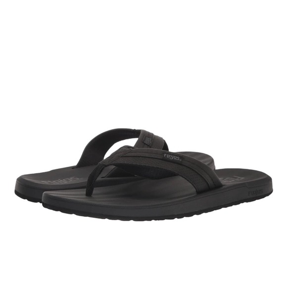 Flojos Mens Black Flip Flop Sandals Men 11 Cushioned Arch Support‎ Thong Shoes